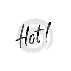 Hot handlettering vector photo