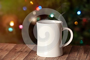 Hot Holiday drink in a white mug
