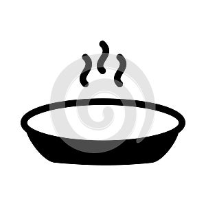 Hot vector glyph flat con