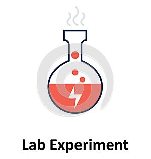 Hot Instrument In Beaker Isolated and Vector Icon for Technology