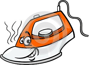 Hot iron cartoon illustration