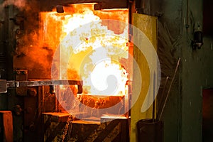 Hot iron in smeltery