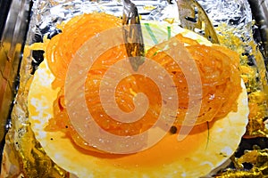 Hot jalebi placed in a plate