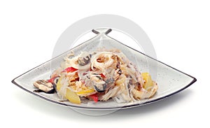 Hot Japan Salad on a Plate