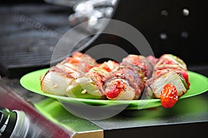 Hot Kabobs on a Plate