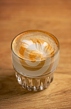 Hot latte coffee drink