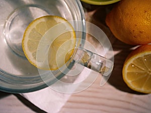 Hot Lemon drink for natural treatment of cold and flu