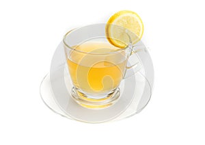 hot lemon isolated white background