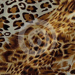 Hot leopard skin seamless background