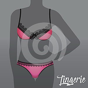 Hot lingerie underwear advertising template
