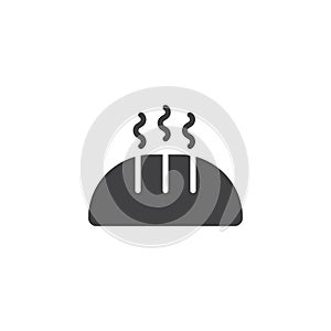 Hot loaf bread vector icon