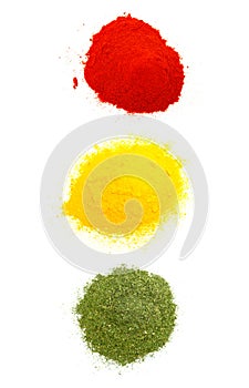 Hot medium and mild spices photo