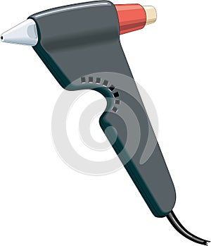 Hot Melt Glue Gun Vector Illustration