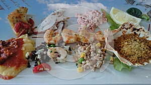 Hot mixed appetizer fish platter hot mixed appetizer fish platter