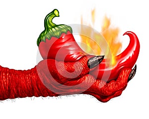 Hot Pepper Devil Hand photo