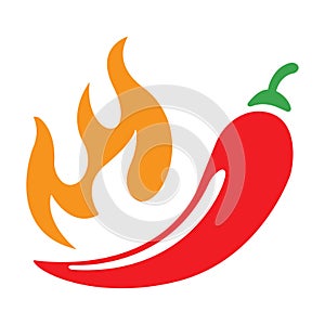 Hot pepper icon, vector illustration