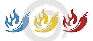 Hot pepper icon, vector illustration