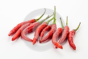 Hot pepper red chilli pepper cayenne vertical set pod spice asia base curry soup