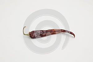 Hot pepper on a white background.