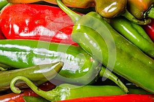 Hot peppers on display ready to use