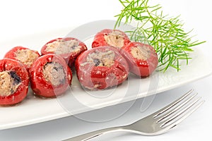 Hot peppers stuffed with tuna