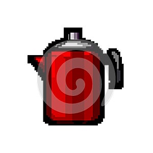 hot percolator pot coffee game pixel art vector illustration