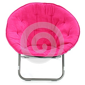 Hot Pink Chair Over White