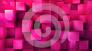 Hot pink Cubes Wall Background, abstract illustration