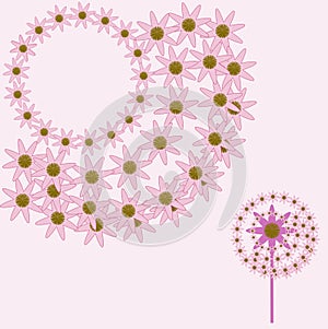 Hot Pink Flower Design Elements