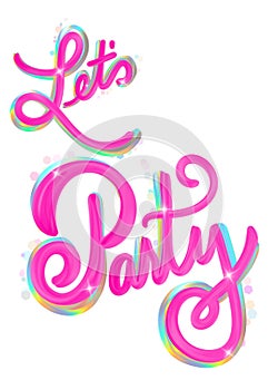 Hot Pink Iridescent Let\'s Party