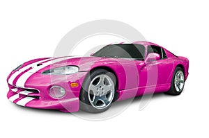 Hot Pink Sports Car - Dodge Viper