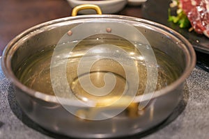 hot pot ready for Shabu Shabu cooking