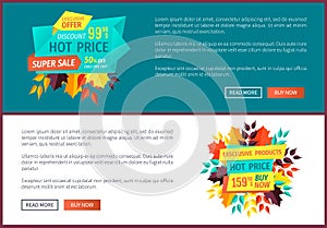 Hot Price Exclusive Offer Vector Illustration