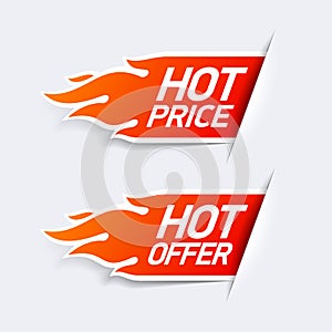 Hot price and hot offer symbols