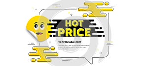 Hot Price text. Special offer sale sign. Vector