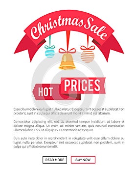 Hot Prices Christmas Sale Poster with Cute Toys