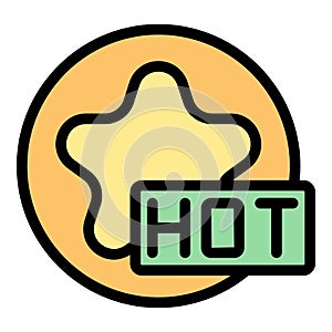Hot promo code icon vector flat