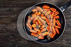 Hot pumpkin gnocchi fried in butter