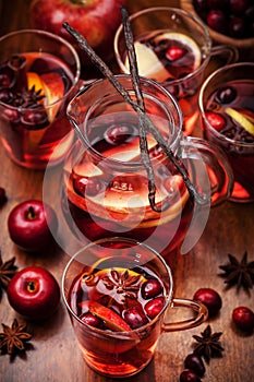 Hot punch for winter and Christmas