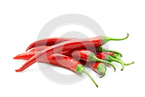 Hot red chili or chilli pepper isolated.