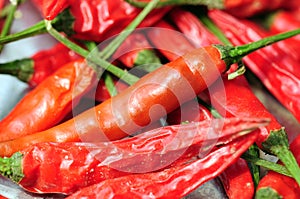 Hot red chillies