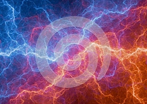 Hot red fire and cold ice lightning