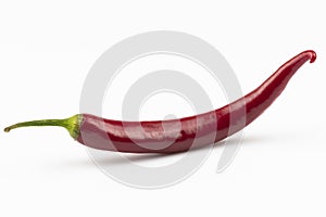 Hot red pepper isolated on a white background