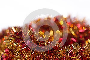 Hot red, yellow and orange abstract Christmas decoration background