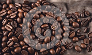 hot roasted coffee beans