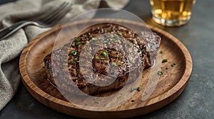 Hot Roasted Steak Ready to Serve