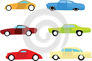 Hot rod car icons