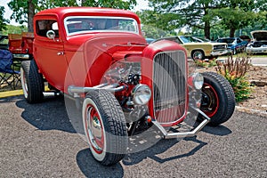 Hot rod at car show