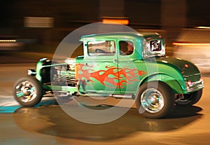 Hot Rod Cruising at Night