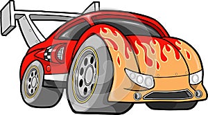 Hot-Rod Race-Car Vector Illustration